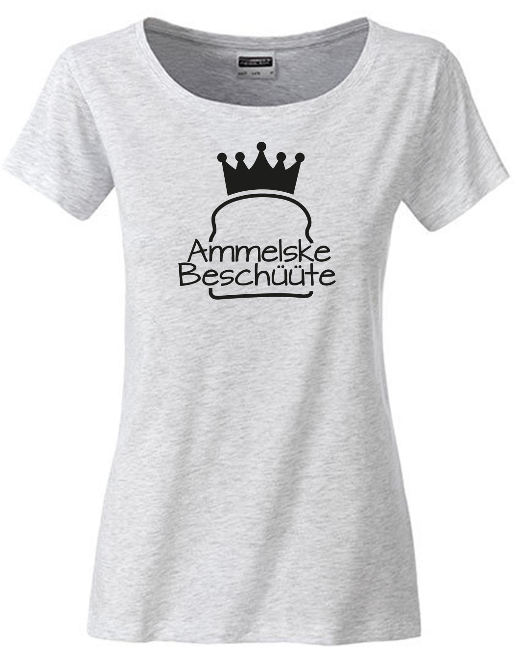 Ammelske Beschüüte | T-Shirt DEERNE | ASH HEATHER (schwarzgrau)